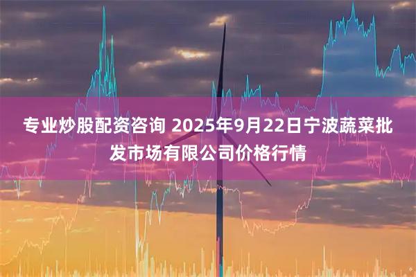 专业炒股配资咨询 2025年9月22日宁波蔬菜批发市场有限公司价格行情